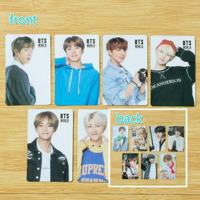 [LANGSUNG KIRIM] 7PCS/SET FOTO CARD ALBUM BTS WORLD OST OFFICIAL SAME