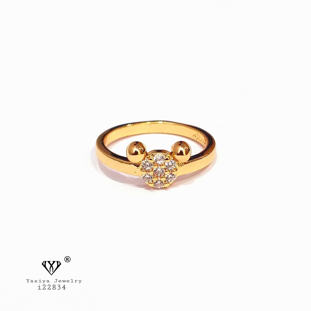 

Cincin Emas Fashion Permata Perhiasan Lapis Emas 18K Yaxiya Jewelry 054