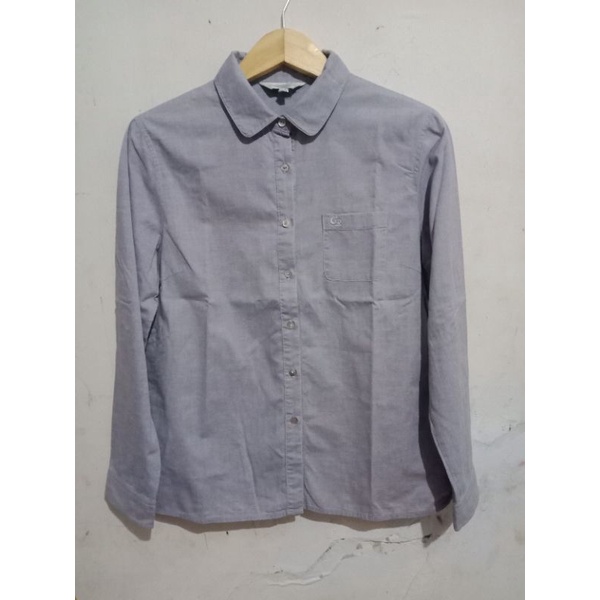 Pre❤  CROCODILE Kemeja Wanita - Biru Denim