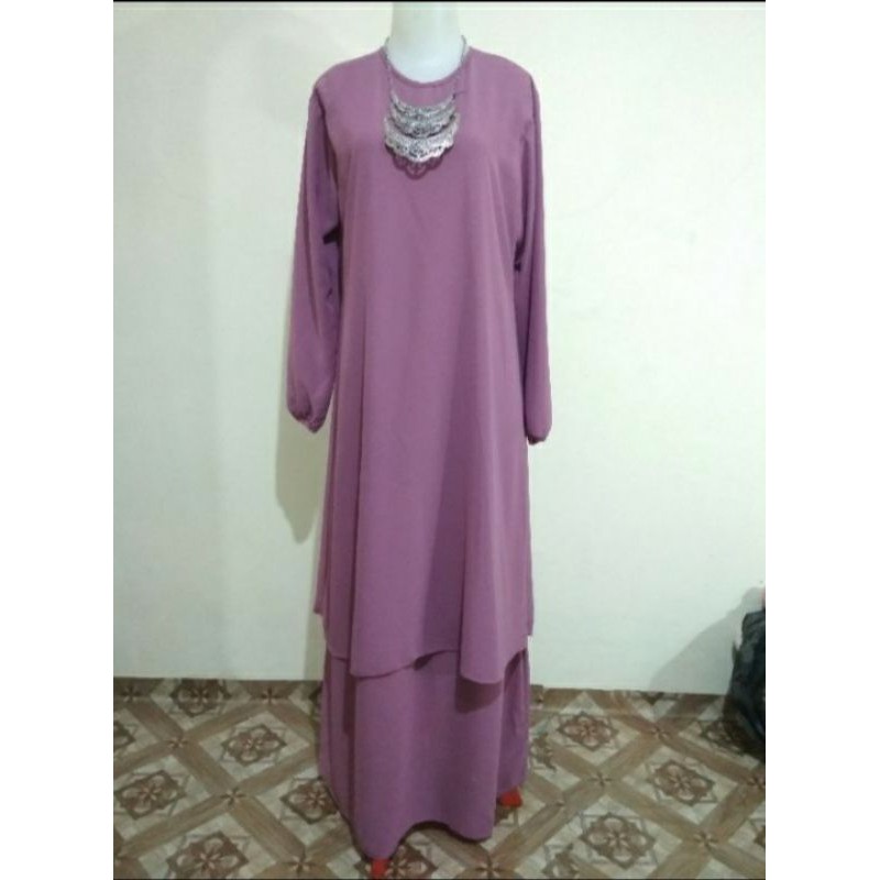 Gamis Malaysia / Gamis Malaysia ceruti / lilac / LD 110