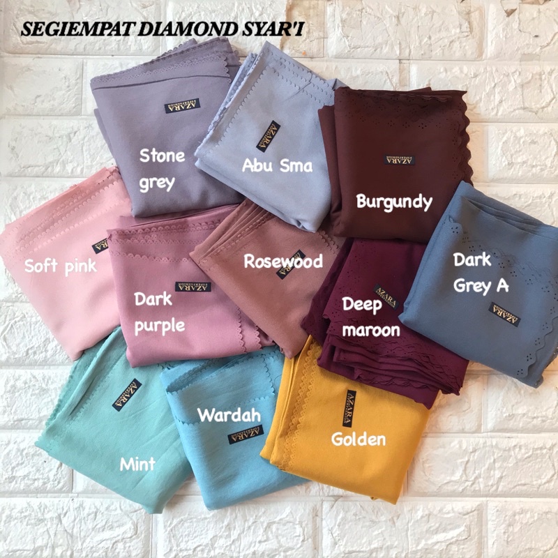 [BISA COD] SEGIEMPAT DIAMOND SYAR'I LASER CUT / JILBAB HIJAB CREPE  SYARI ZIGZAG