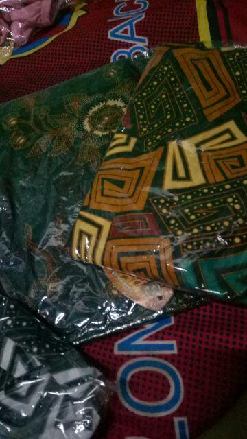 Tunic Batik Cantik Modern Tunik Serut Mozaik Mono Monokrom Monochrome Seragam Kantor Kerja