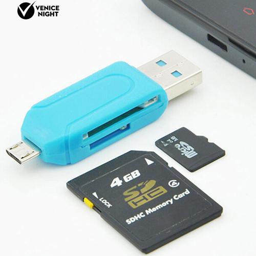 【venicenight】2in1 Card Reader OTG Micro USB TF SD Card Reader