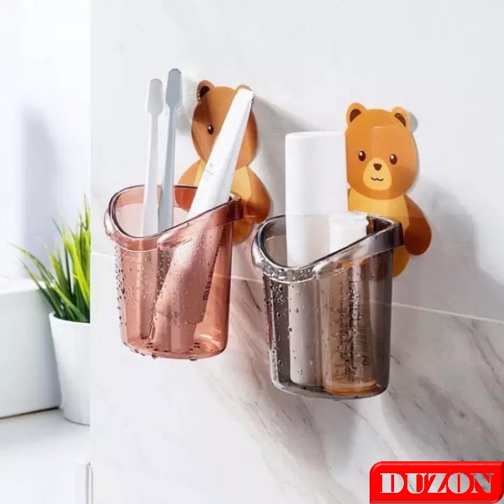 TEMPAT SIKAT GIGI BEAR TEMPEL RAK SIKAT HANGER ODOL SISIR BERUANG KUAT