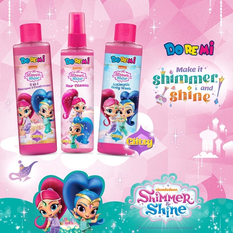 Doremi Glitzy Shimmer &amp; Shine Shampo Conditioner Hair Vitamin Rambut Anak Sabun Mandi Anak