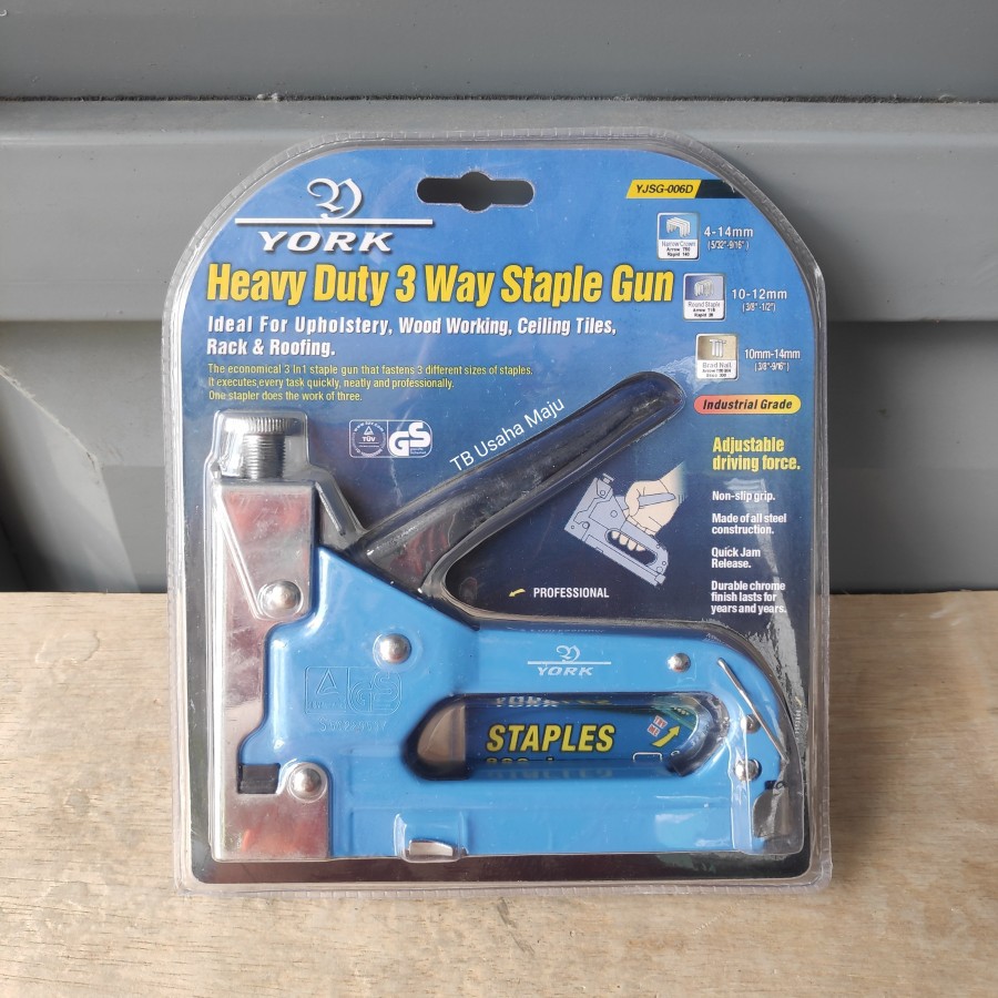 YORK YJSG 006D - Staple Gun Heavy Duty 3 Way Hekter untuk Kayu York