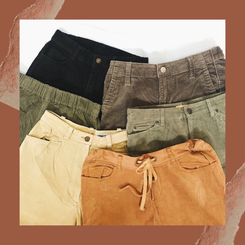 Jual THRIFT CELANA CORDUROY HW BF | Shopee Indonesia