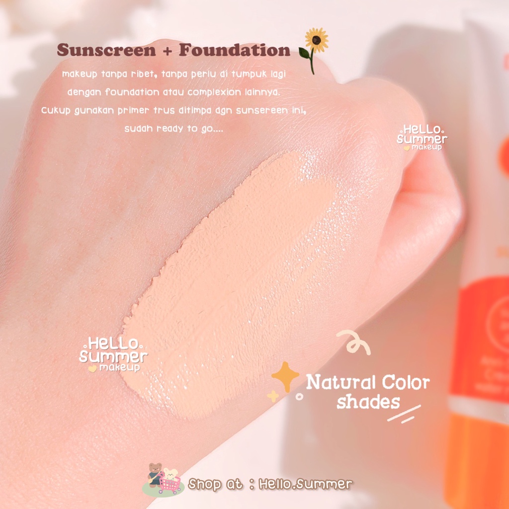 𝐒𝐔𝐍𝐒𝐂𝐑𝐄𝐄𝐍 - Tinted Face Sunscreen SPF 50 PA+ Tabir Surya Menangkal Sinar UVA UVB Anti Whitecast &amp; Wrinkle