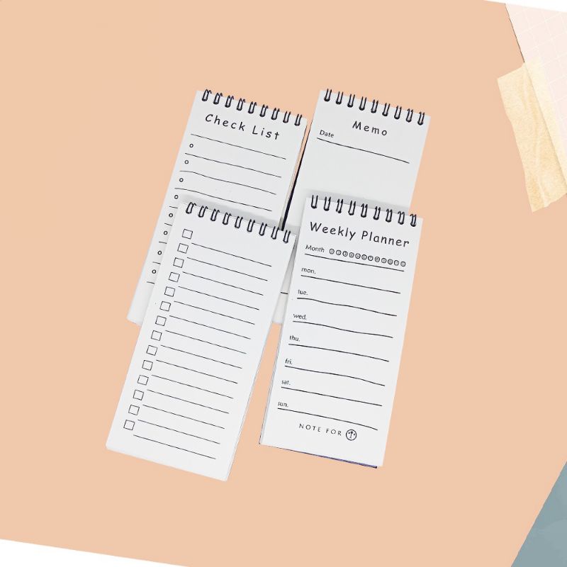 

Buku to do list/Memo/Agenda/To Do List Bahan Kertas Craft Warna Coklat + Putih untuk Kantor/Sekolah