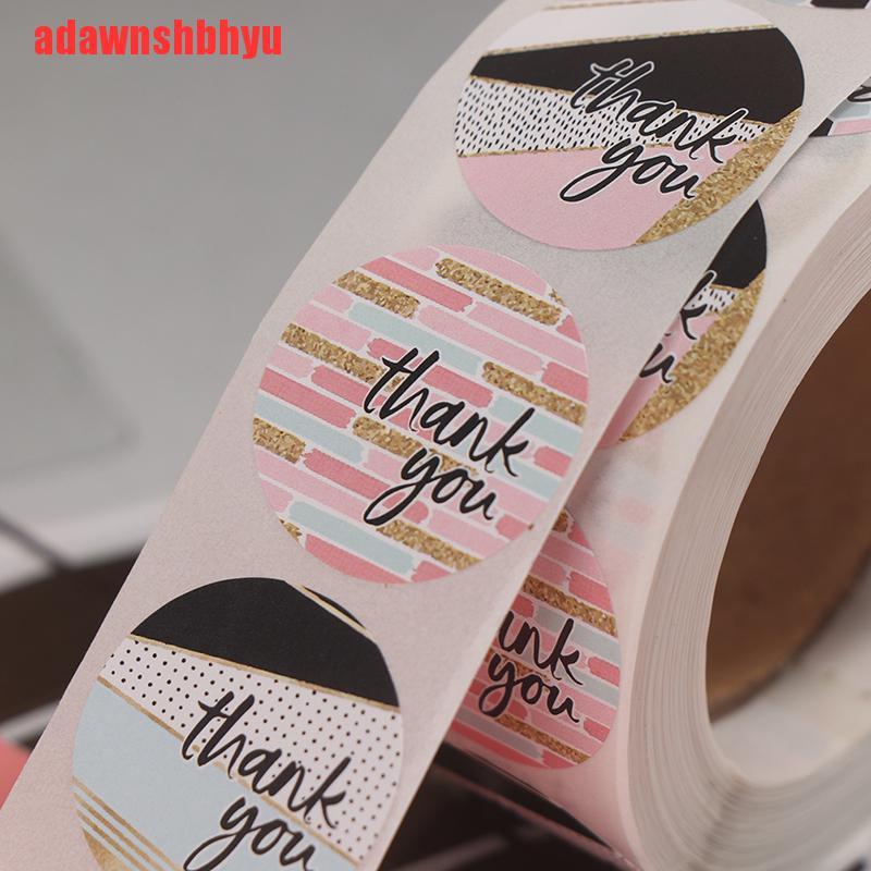 500pcs Stiker Label Segel Tulisan Thank You Untuk Scrapbook