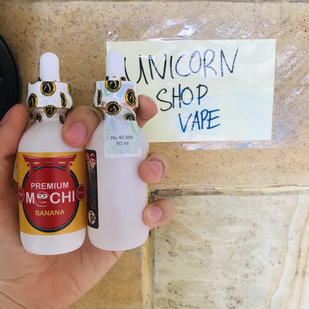 PREMIUM MOCHI BANANA 60ML 6MG LIQUID VAPE VAPOR INDONESIAN ...