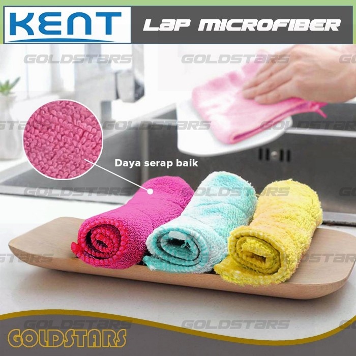 Kain Lap Microfiber Cloth Mobil Dapur Packing Sterile Kent Super Serap Air