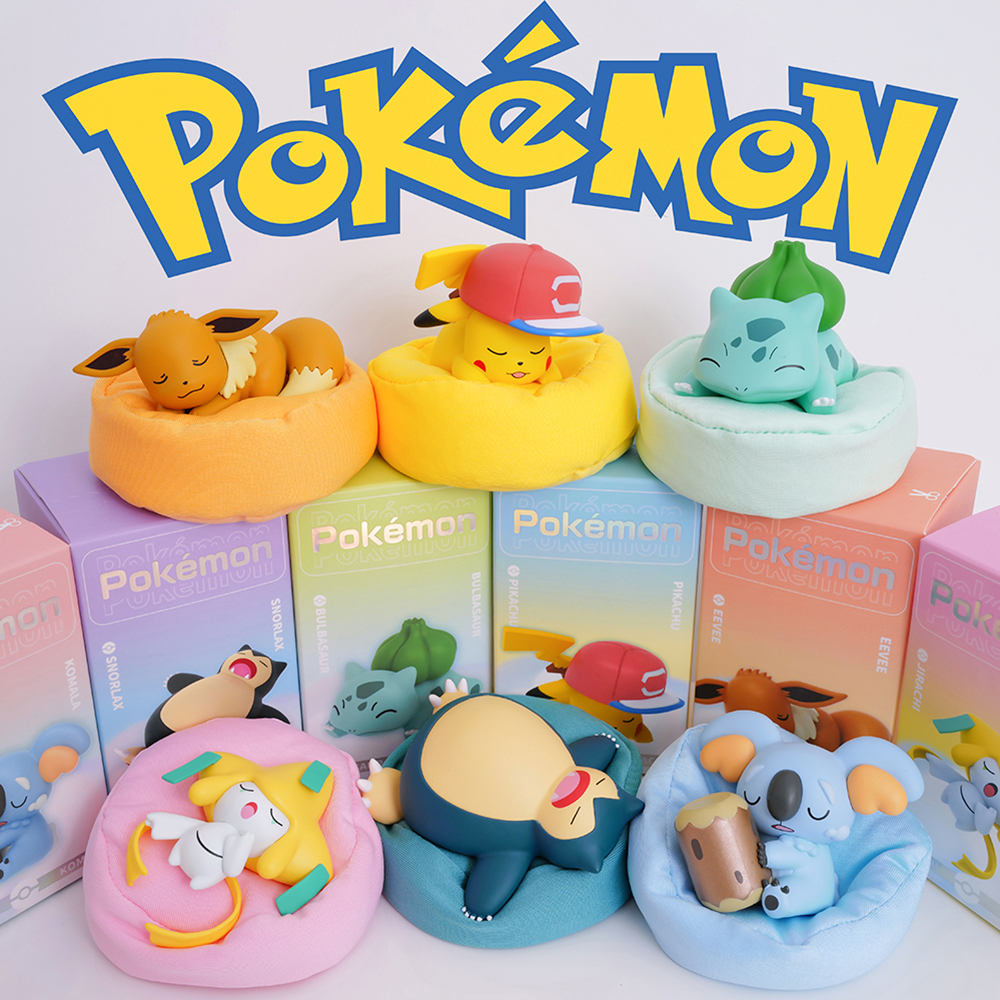 Pokemon Starry Dream Sleeping Bulbasaur Pikachu Eevee Jirachi Snorlax Figure Toy Shopee Indonesia