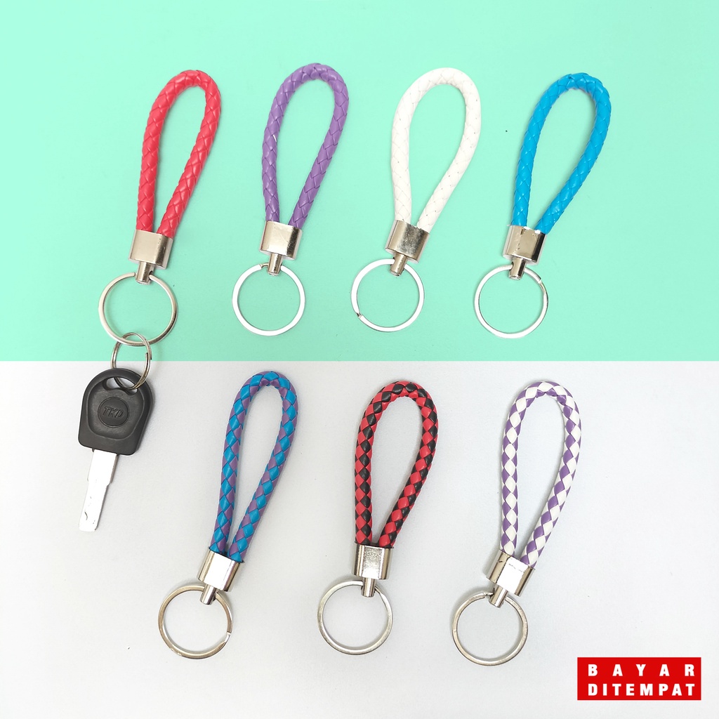 gantungan kunci Tambang aksesoris tas korea gantungan kunci kulit sintetis lucu gantungan murah