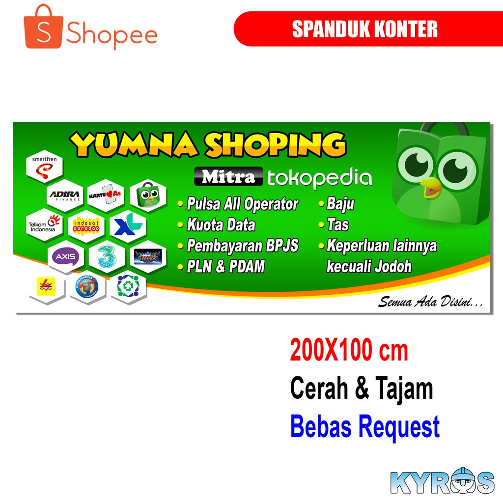 SPANDUK BANNER KONTER MITRA OLSHOP