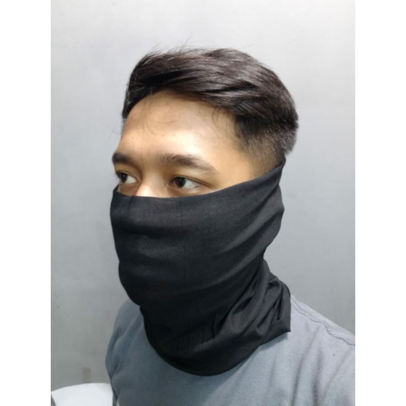 Masker Baff Multifungsi Hitam Polos Murah