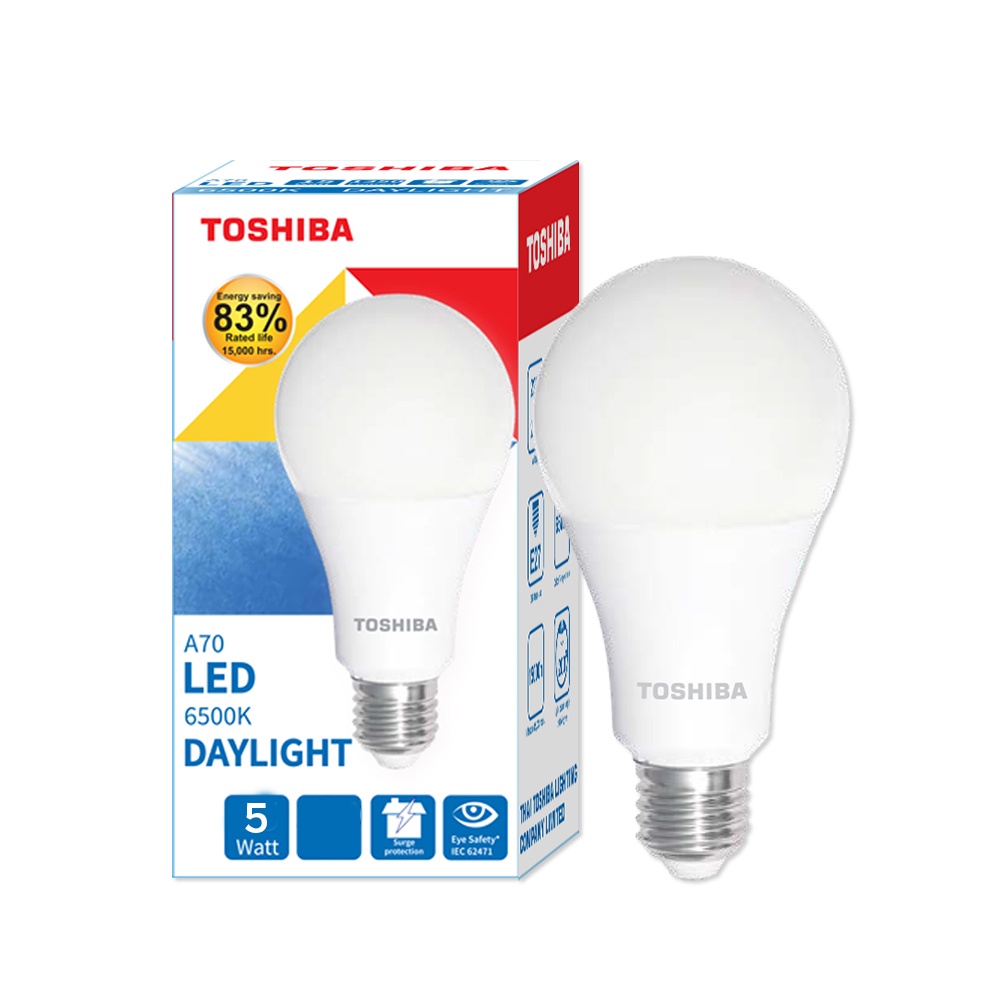 LAMPU BOHLAM TOSHIBA LED BULB 5W 5 WATT