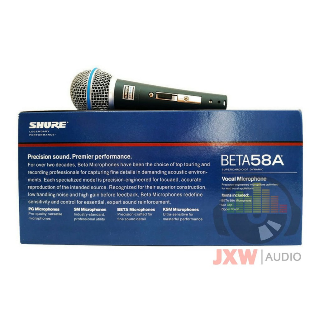 MIC KABEL SHURE BETA 58 A SK /  MICROPHONE SHURE KABEL BETA 58A /  MIC SHURE BETA 58A / BETA58A