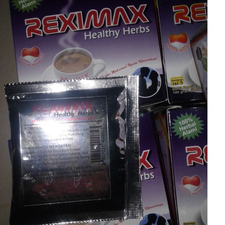 Paket 10 Box Jamu Kuat Kopi Serbuk Reximax Silver