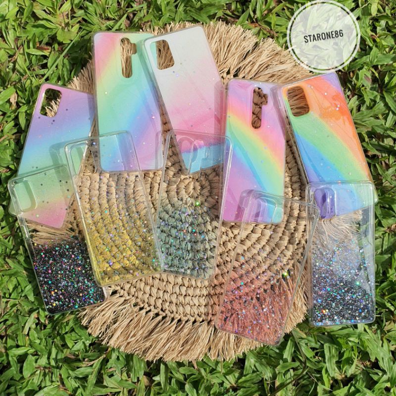 Silikon Oppo A5 2020/A9 2020  A31  A53/A33 2020  A1k/Realme C2 Rainbow Glitter 2 Tone
