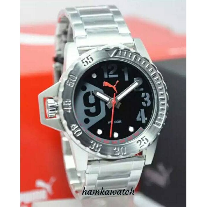 jam tangan / Watch_Id pria puma original PU103761001 silver