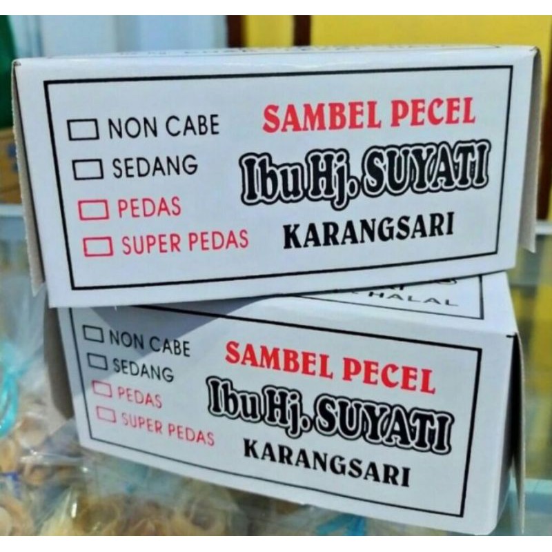 

SAMBEL PECEL IBU HJ.SUYATI KARANGSARI BLITAR 1kgr