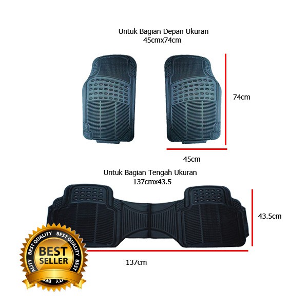 Karpet Mobil  2 Baris SKELETON SKT - CM 3035BL3