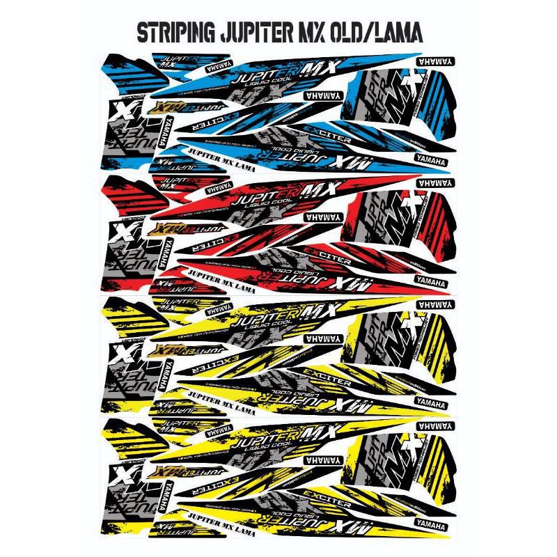 STICKER / STRIPING LIS BODY MOTOR JUPITER MX LAMA/OLD 2010 KEBAWAH MOTIP GRAVIS