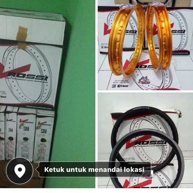 Velg ukuran 185_215/17 merk rossi hitam dan emas