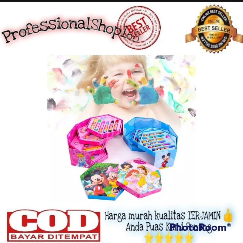 

PS - Crayon Art Set Pensil Warna Warni 46 Pcs / Crayon Colouring Set 46 in 1 / Gulali Books Paket Art Set 46in1 Alat menggambar dan Mewarnai Art Set 46 Pcs