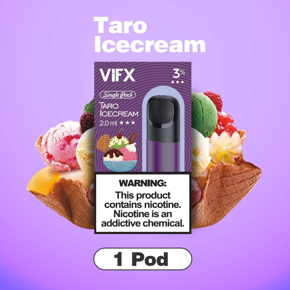 ViFX Pod Compatible RELX Infinity &amp; Essential &amp; Phantom - Icecream Flavours∣1 Pack Isi 1   Pod