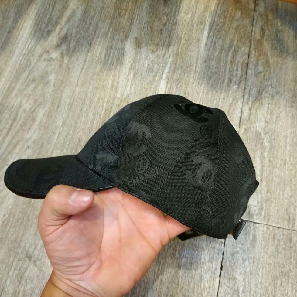 HOT TOPI CHANELL BLACK LOGO MIRROR QUALITY DISKON