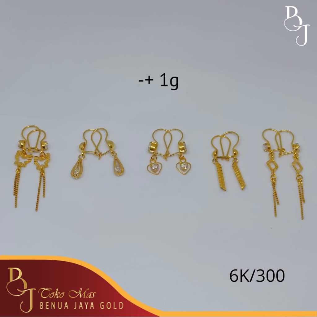 Anting Kait Emas 6K/300