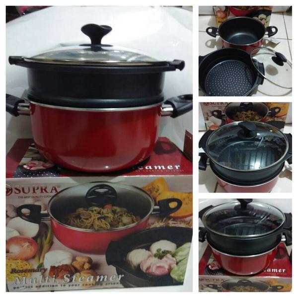 Supra multi steamer panci kukus supra 24 cm TEFLON 24cm 2  Supra multi steamer panci kukus supra 24 cm TEFLON 24cm 2
