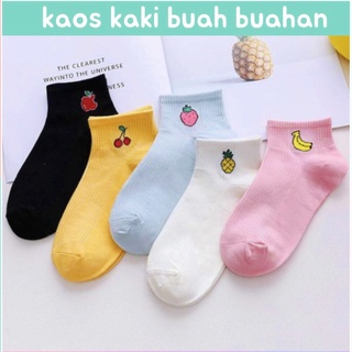 Kaos Kaki Buah Fashion Unisex Women's Fruit Pattern