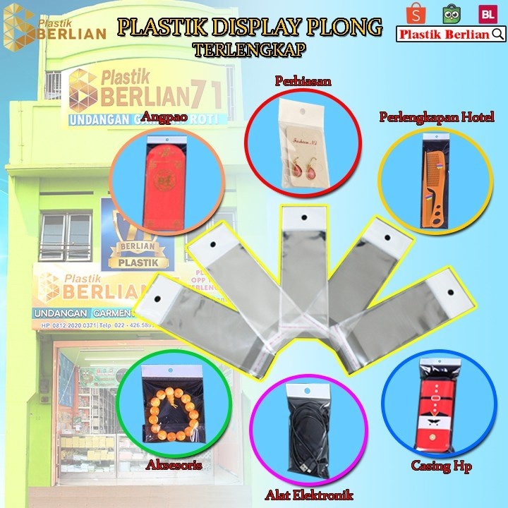 10 X 10 Cm Plastik Display / Sticker Tebal (100 Lbr) (lem) (plong Pl)