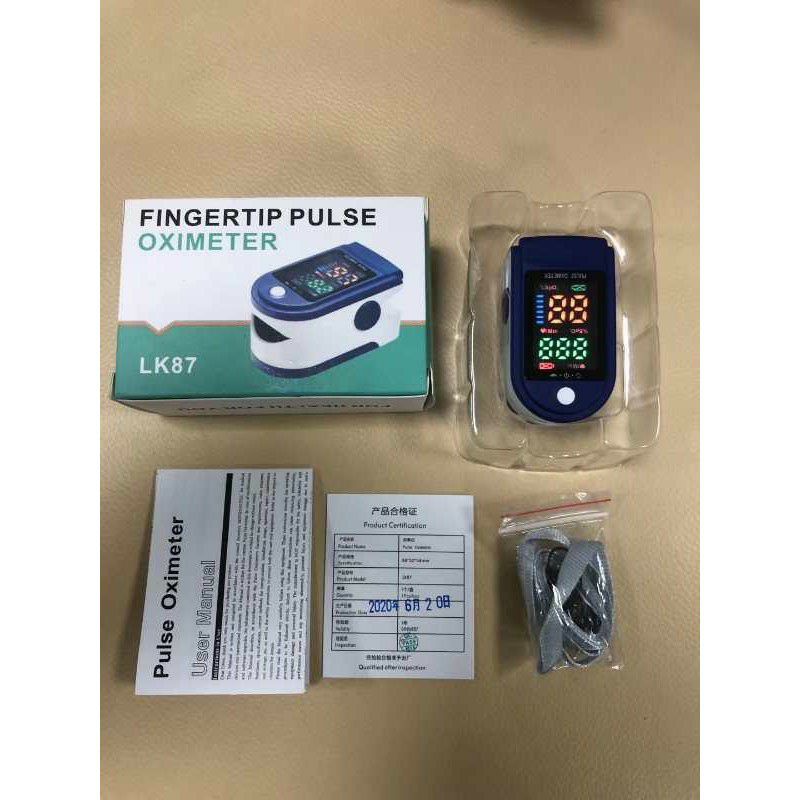 Fingertip pulse oxymeter Fingertip oximeter SpO2 LED Full Colour LK87