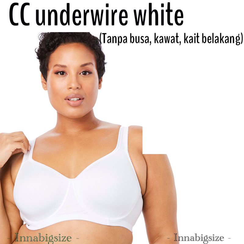 INNABIGSIZE|| BRA KAWAT WARNA PUTIH BIG SIZE