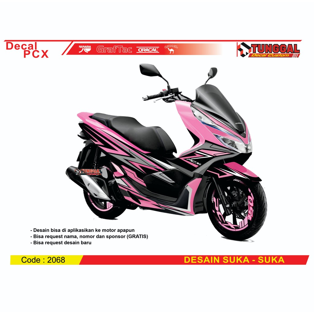 Decal pcx stiker motor full body desain bebas bisa request sesuka hati