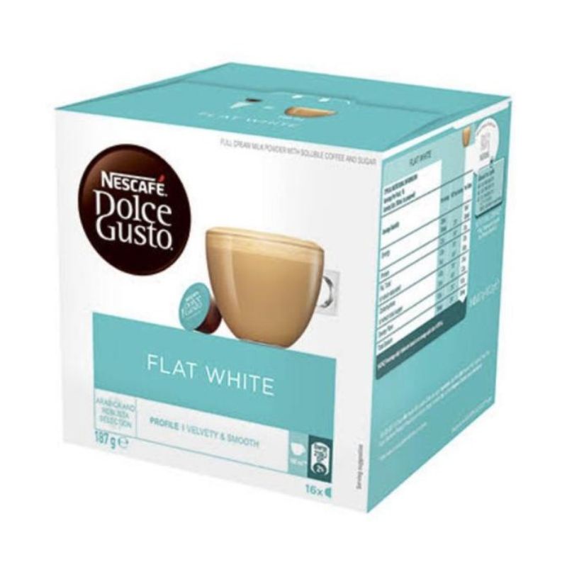 

Nescafe Dolce Gusto Capsule Flat White 1 Box Kapsul Kopi exp.Des 2024