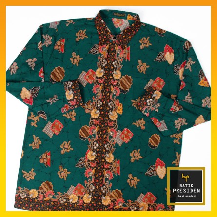 Kemeja Batik Lengan Panjang Jumbo Bahan Primisima Xxl Xxxl Xxxxl