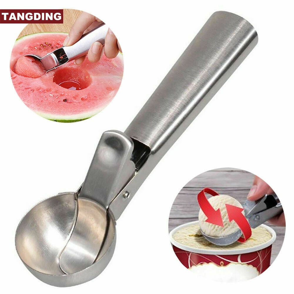 【COD Tangding】ICE Cream Scoop Stainless Steel for Mash Potato Ice Cream Spoon Ball Scooper