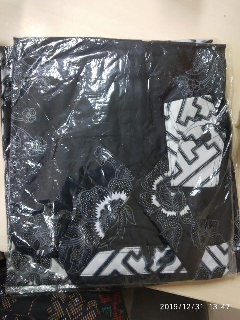 Kemeja Batik Katun Pria, Hem Batik Kerja Kantor Lengan Pendek Motif Acak (hkt001) Batik Alhadi