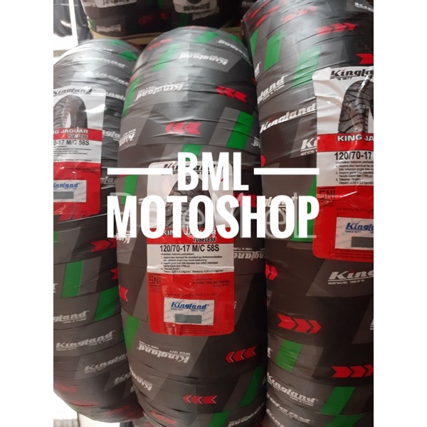 Ban Motor Kingland Jaguar 120/70-17 Tubeless Free Pentil Ban Luar Bebek Ring 17 Honda Yamaha Suzuki