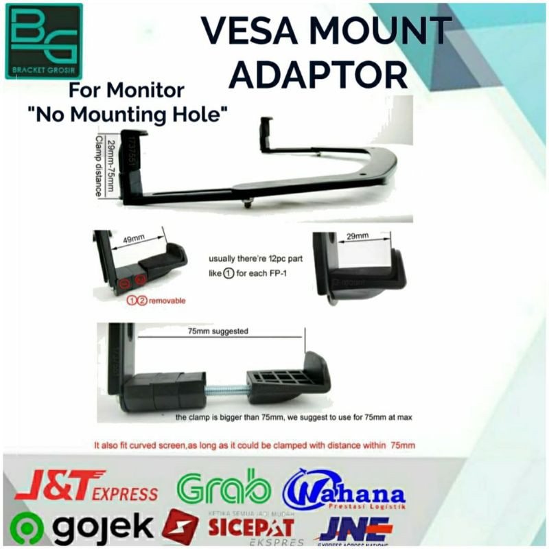 BRACKET NB FP-1 VESA MOUNT 17-27&quot;