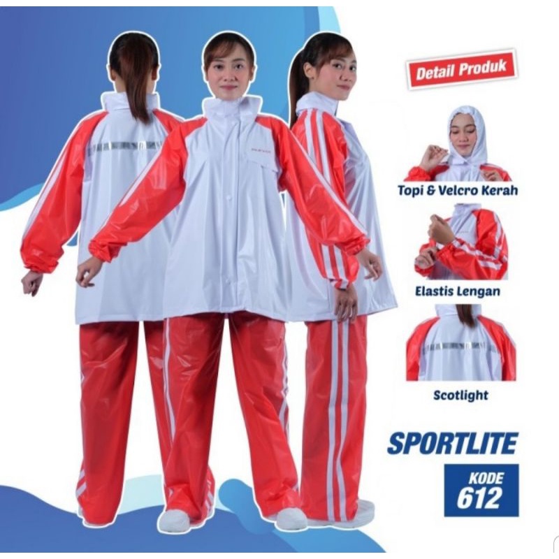 Jas Hujan Plevia 612  Stelan Baju Celana Dewasa Pria Wanita Plevia SPORTLITE 612