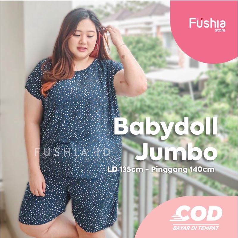 Setelan Wanita Jumbo / Babydoll Pendek Jumbo Wanita