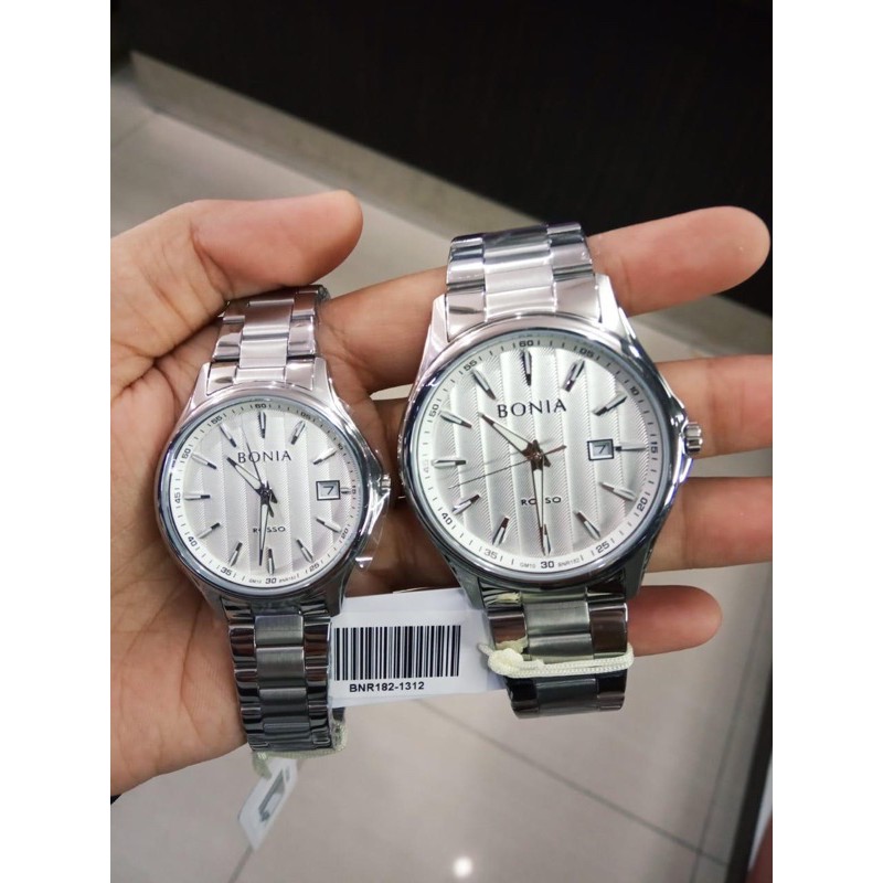Jam Tangan Bonia BNR182-1312 Original Couple Silver