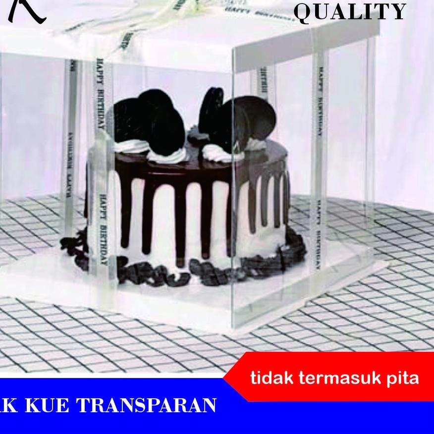 

☞ Cake Box Transparan Kotak Kue Transparan Dus Kue Transparan Uk. 26 CM ✯