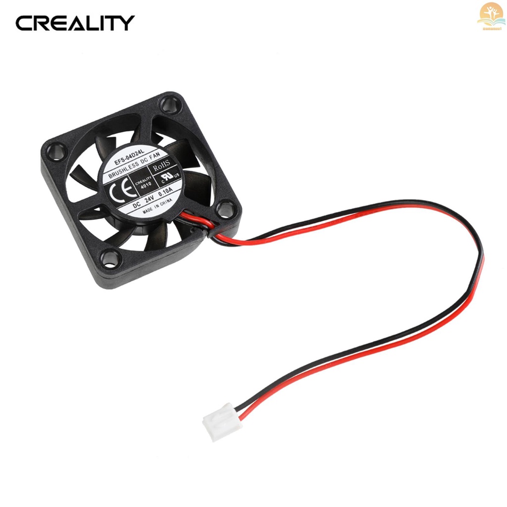 Creality 3D 4010 Brushless Cooling Fan 24V DC 40 * 40 * 10mm with Ball Bearing 2Pin Connector for Ender 3 3D Printer DIY Mainboard